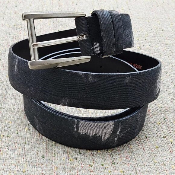 Versace Men Waistband BlackWhite Genuine Leather Belt Size 46115 Made in Italy